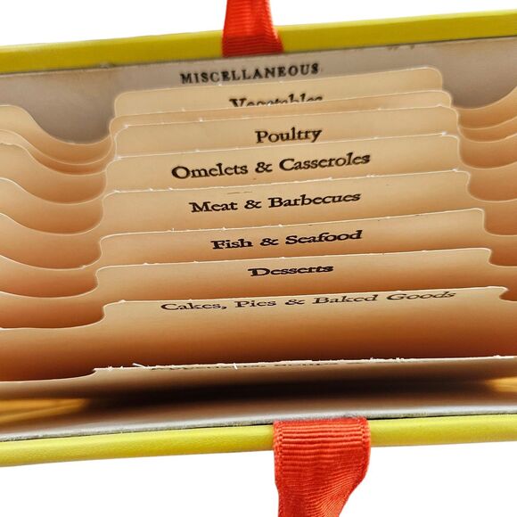 Vintage Recipe Book File Folder Stylecraft Yellow Cute - Picture 5 of 10